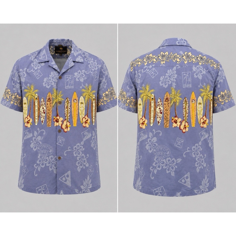Vintage Royal Hawaiian Creations Shirt Mens XL Blue SURFBOARDS ISLAND Aloha